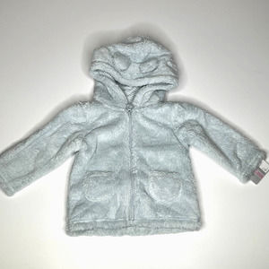 Carter's Blue Fuzzy Bear Baby Jacket New